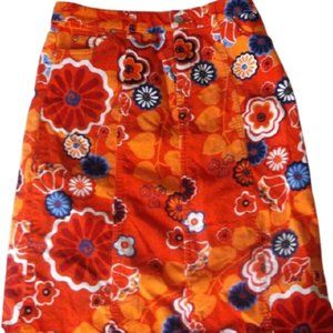 VINTAGE Children's Place Floral Corduroy Skirt Girl 14